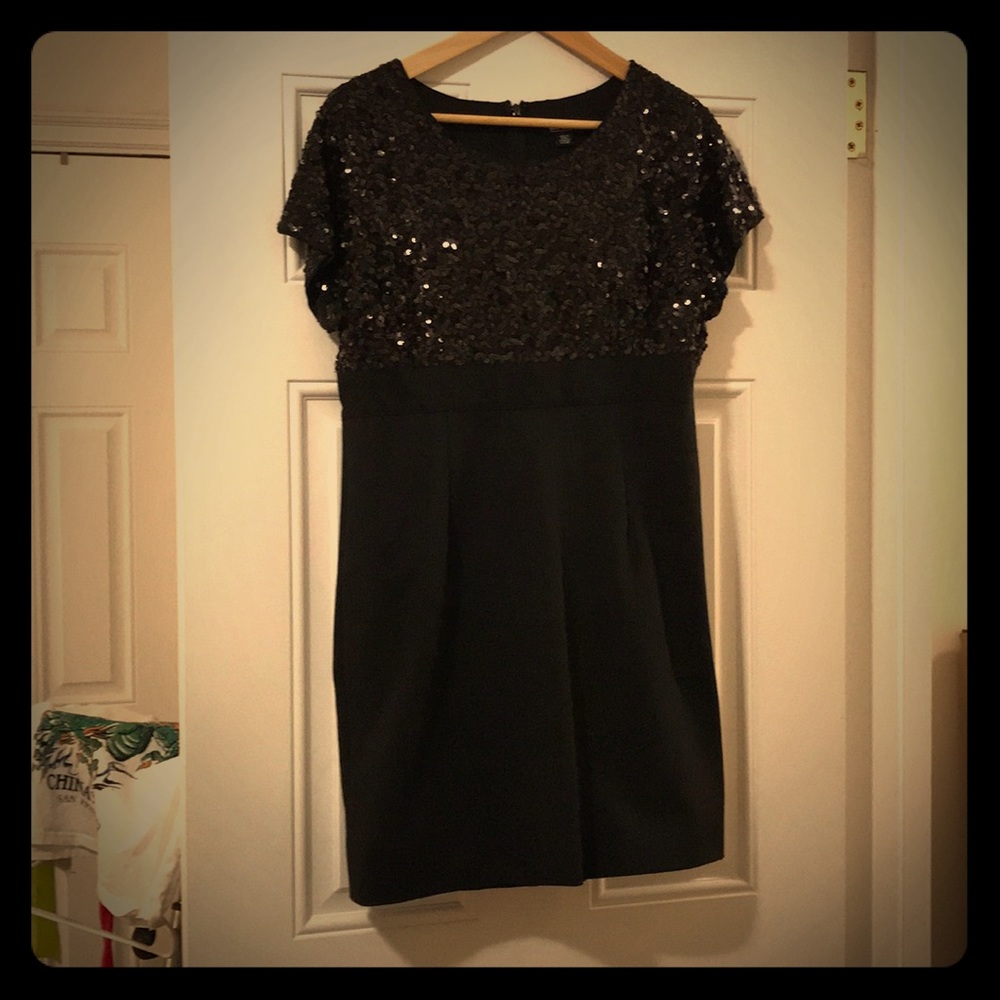 DKNY Black Sequin Dress, Size 12